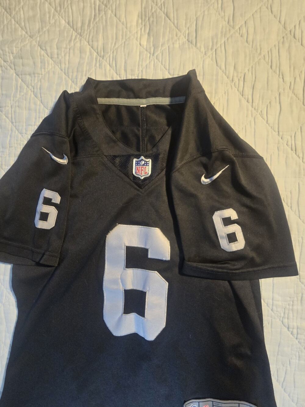 Las Vegas Raiders AJ Cole #6 Nike Black Official NFL Game Jersey youth/women L